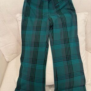 Sfera Collection Teal, Black & Brown Plaid Pants